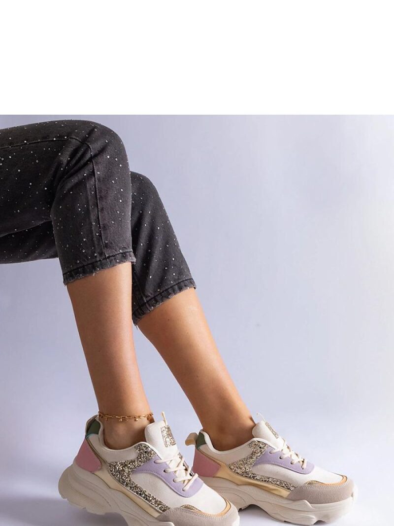Wielokolorowe sneakersy z brokatowymi wstawkami Clorinda - Solea - obrazek 2