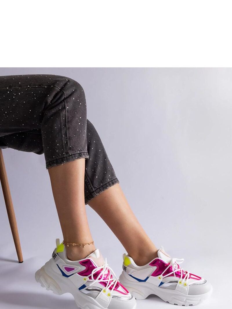 Biało-rózowe sneakersy sportowe Sulamita - Solea - obrazek 2