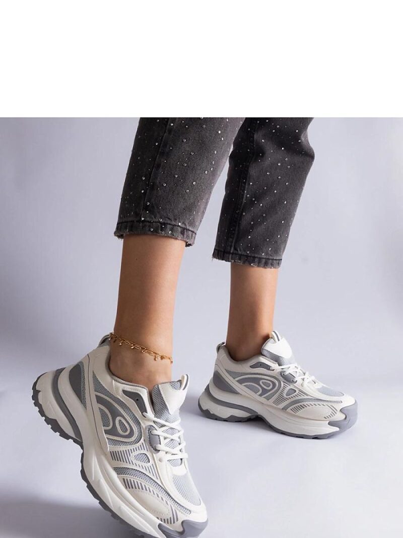 Szare damskie sneakersy sportowe Limon - Solea - obrazek 4