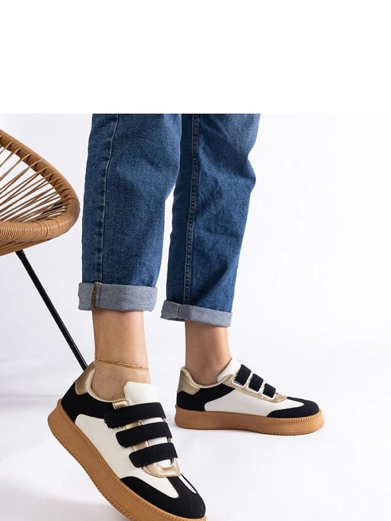Czarne sneakersy zapinane na rzepy Mena - Solea - obrazek 3