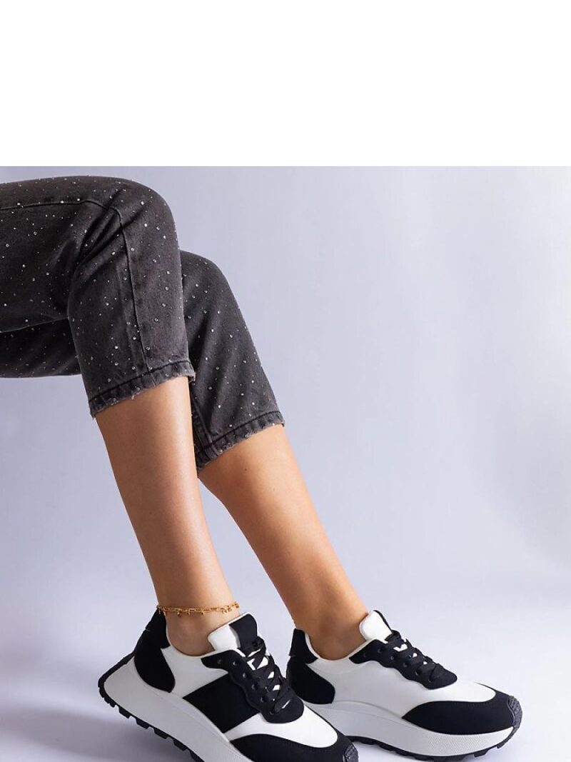 Czarne sneakersy na platformie Cremorna - Solea - obrazek 2