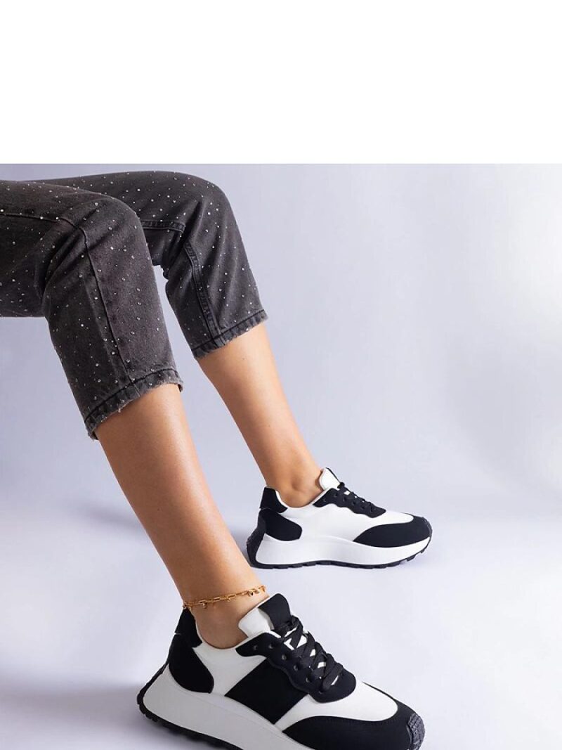 Czarne sneakersy na platformie Cremorna - Solea - obrazek 3
