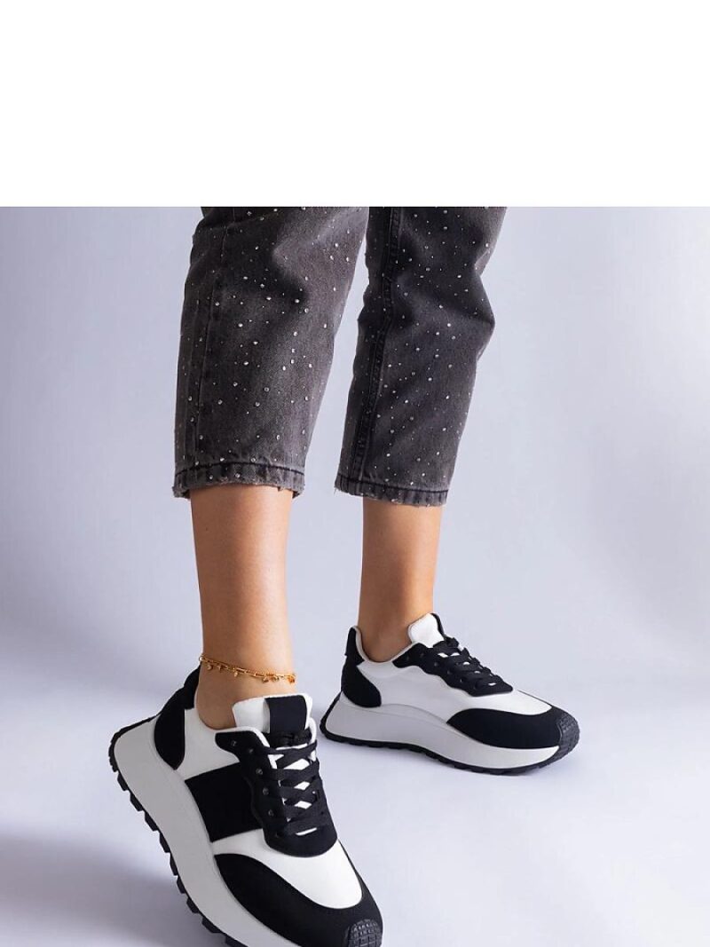 Czarne sneakersy na platformie Cremorna - Solea - obrazek 4