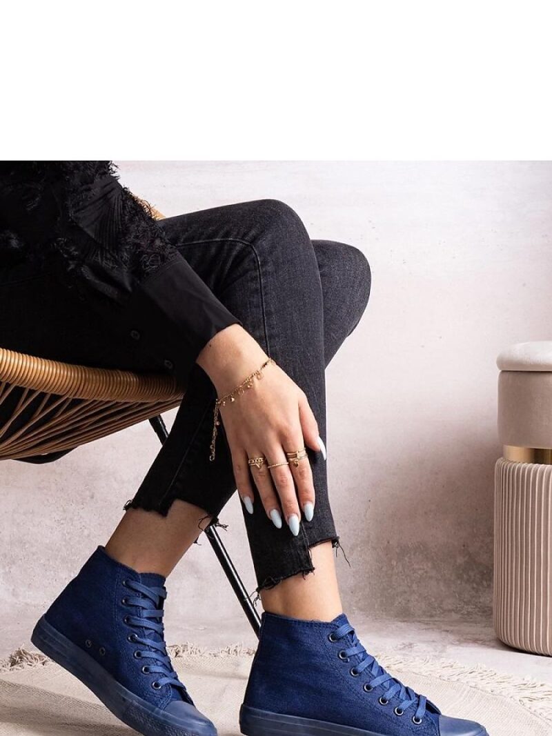 Jeansowe wysokie trampki Rafife - Solea - obrazek 4