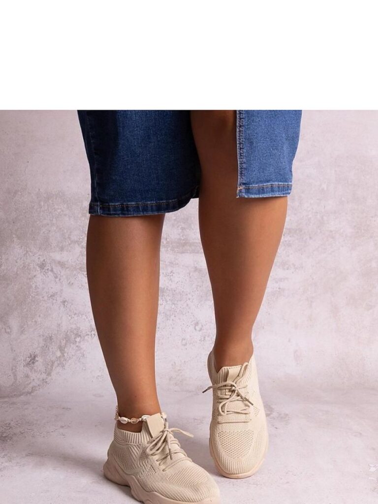 Beżowe materiałowe sneakersy Madi - Solea