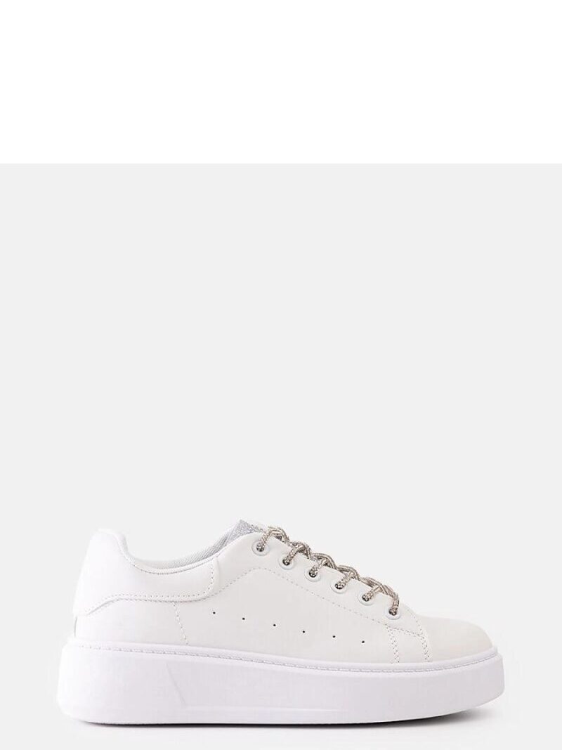 Białe sneakersy z efektownym zdobieniem Asmait - Solea - obrazek 2