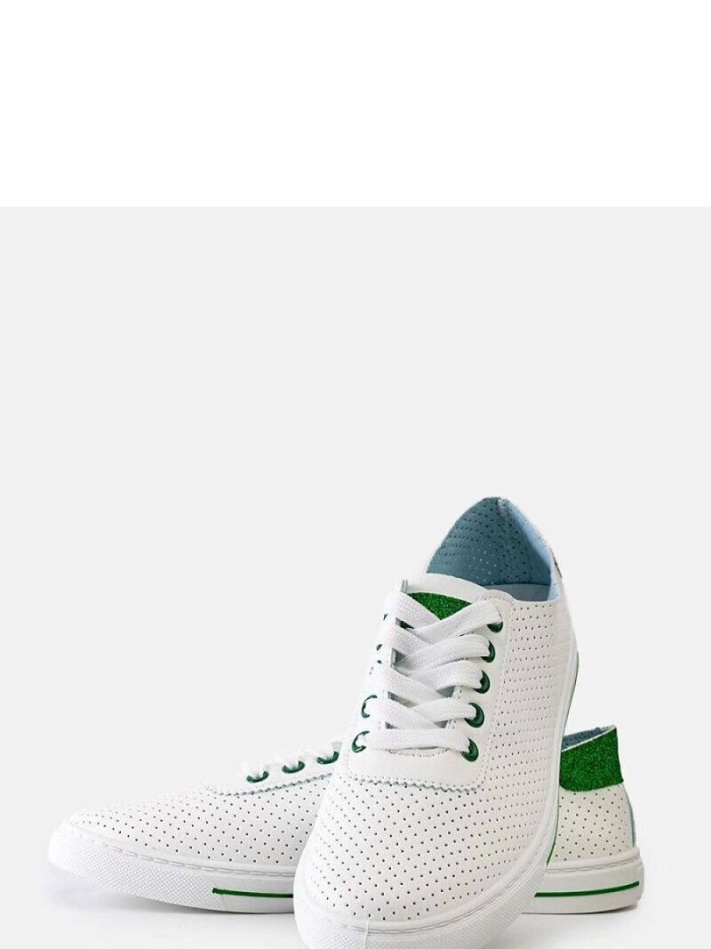 Białe perforowane sneakersy Ruala - Solea - obrazek 4