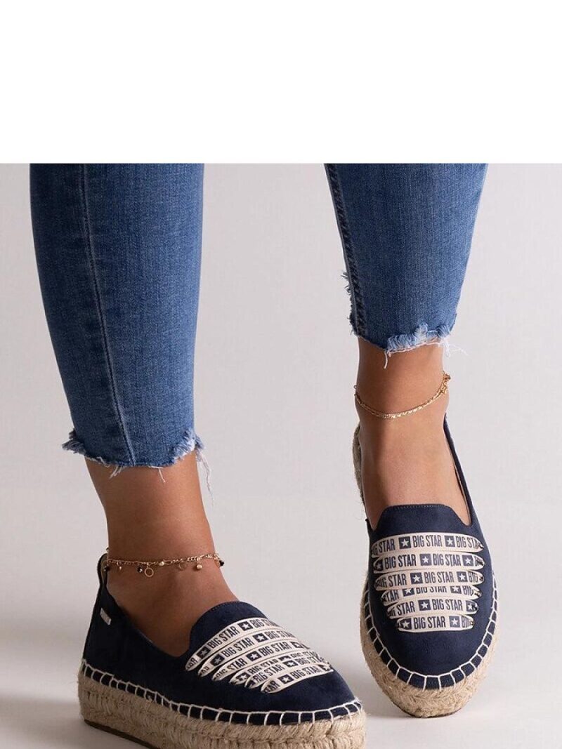 Granatowe espadryle Big Star JJ274889 - Solea - obrazek 2