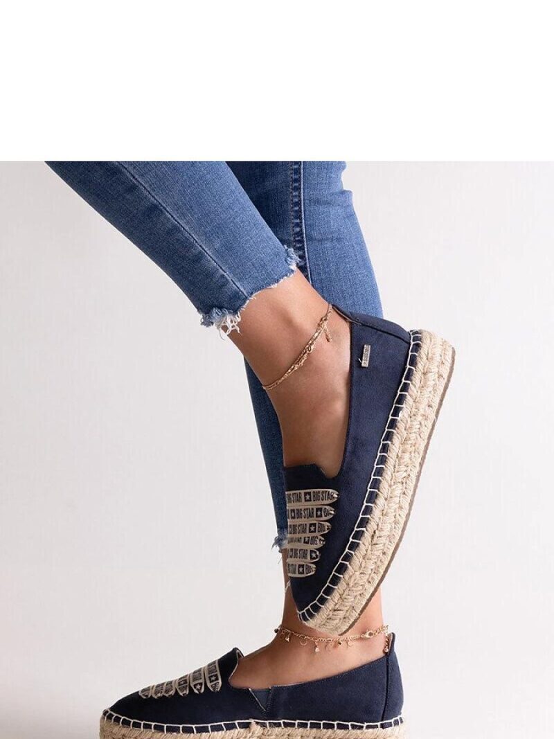 Granatowe espadryle Big Star JJ274889 - Solea - obrazek 3