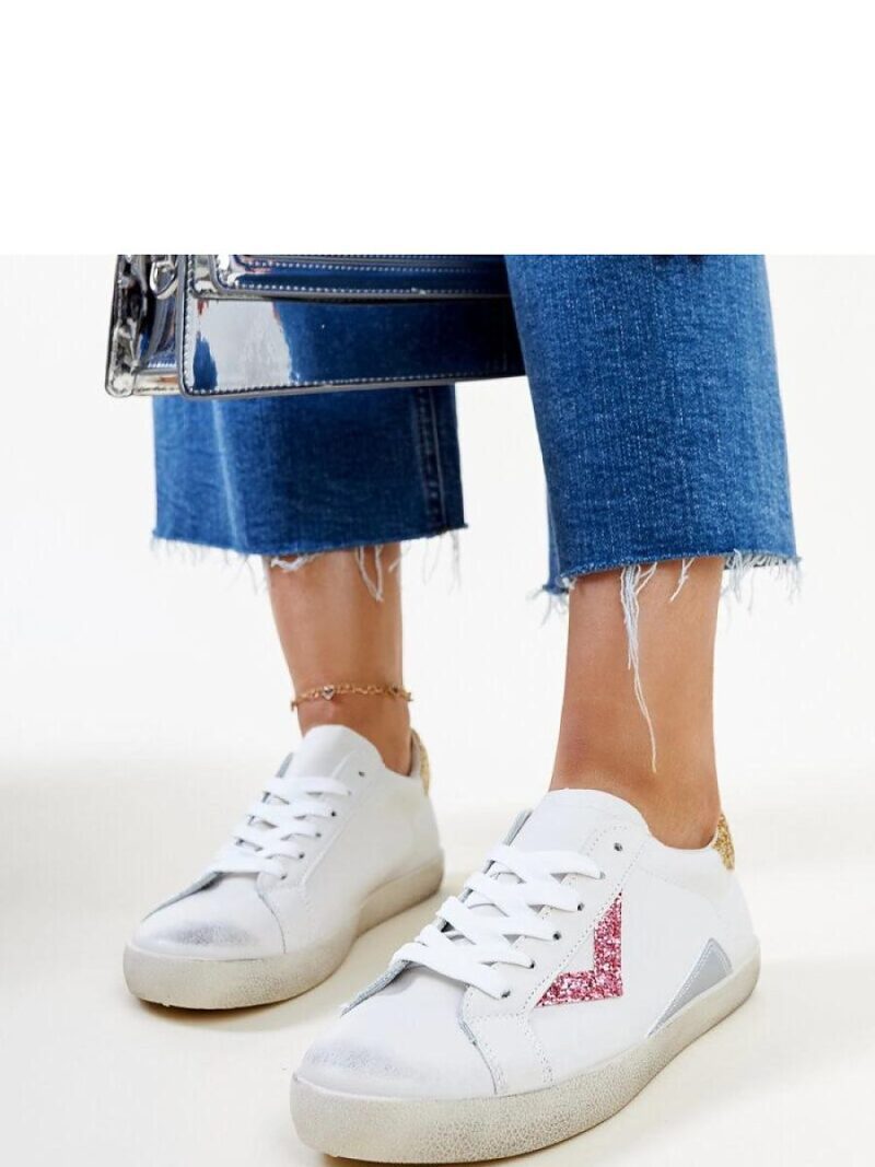 Białe sneakersy z efektem ,,znoszenia`` Gombola - Solea - obrazek 3