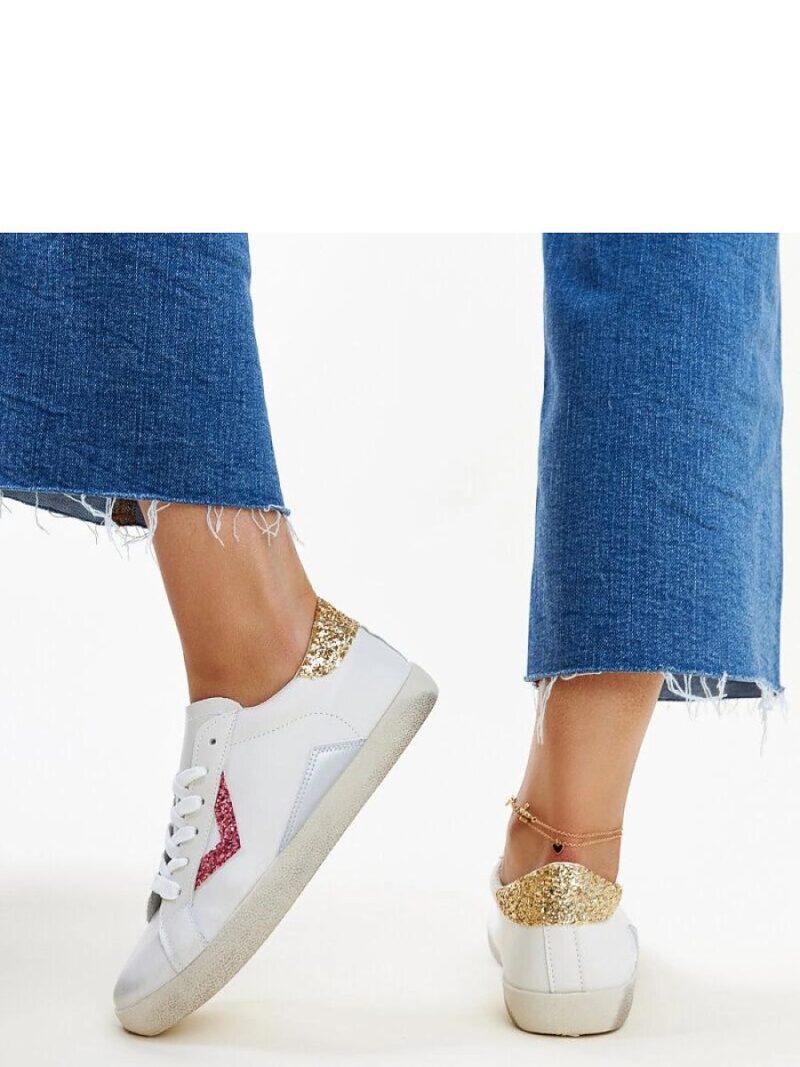 Białe sneakersy z efektem ,,znoszenia`` Gombola - Solea - obrazek 4