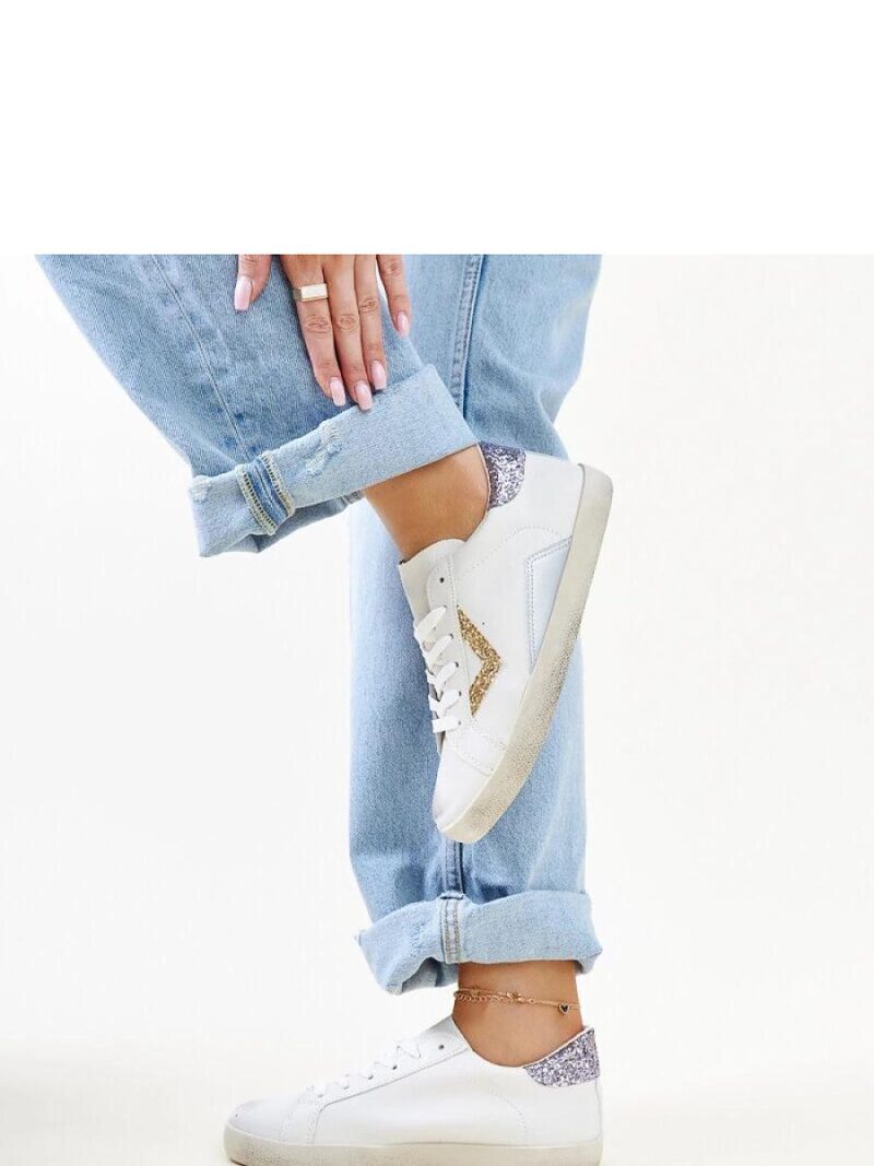 Białe sneakersy z efektem ,,znoszenia`` Gombola - Solea - obrazek 4