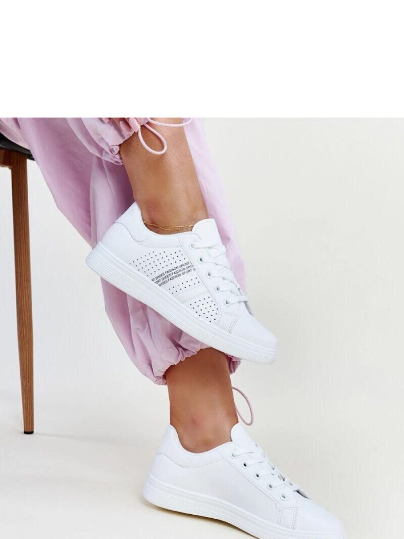 Białe sneakersy eko skóra Berdine - Solea - obrazek 3