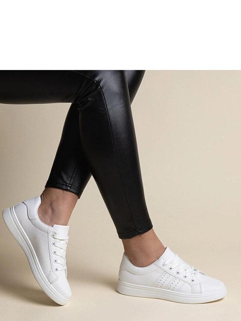Białe sneakersy eko skóra Cathleen - Solea - obrazek 2