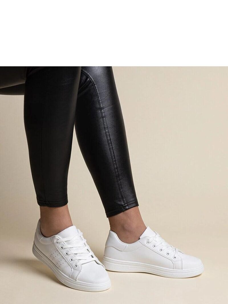 Białe sneakersy eko skóra Cathleen - Solea - obrazek 3