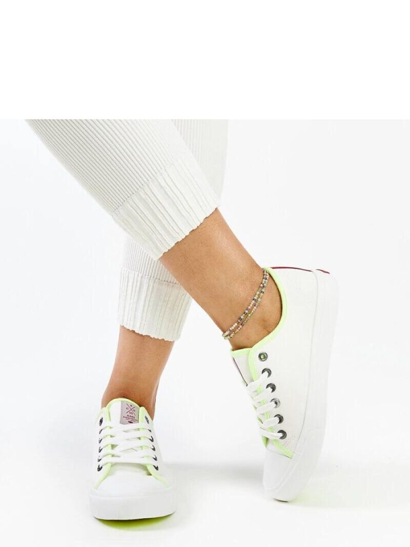 Białe damskie trampki z kolorem CROSS JEANS - Solea - obrazek 4