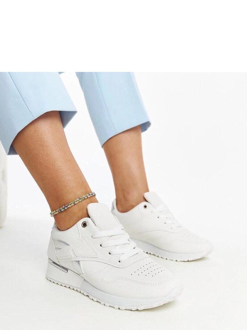 Białe sneakersy z wężową skórką Tasnim - Solea - obrazek 2