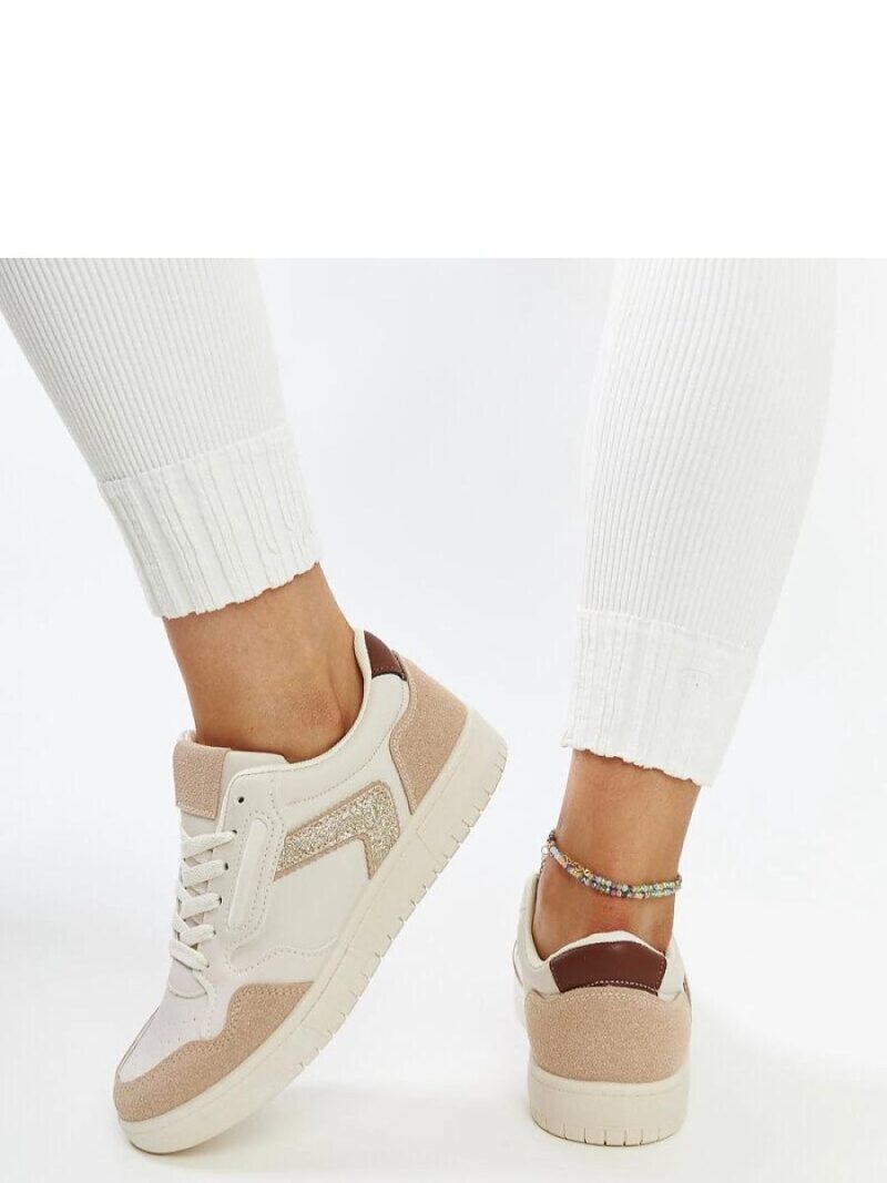 Beżowe sneakersy z brokatem Juwan - Solea - obrazek 5