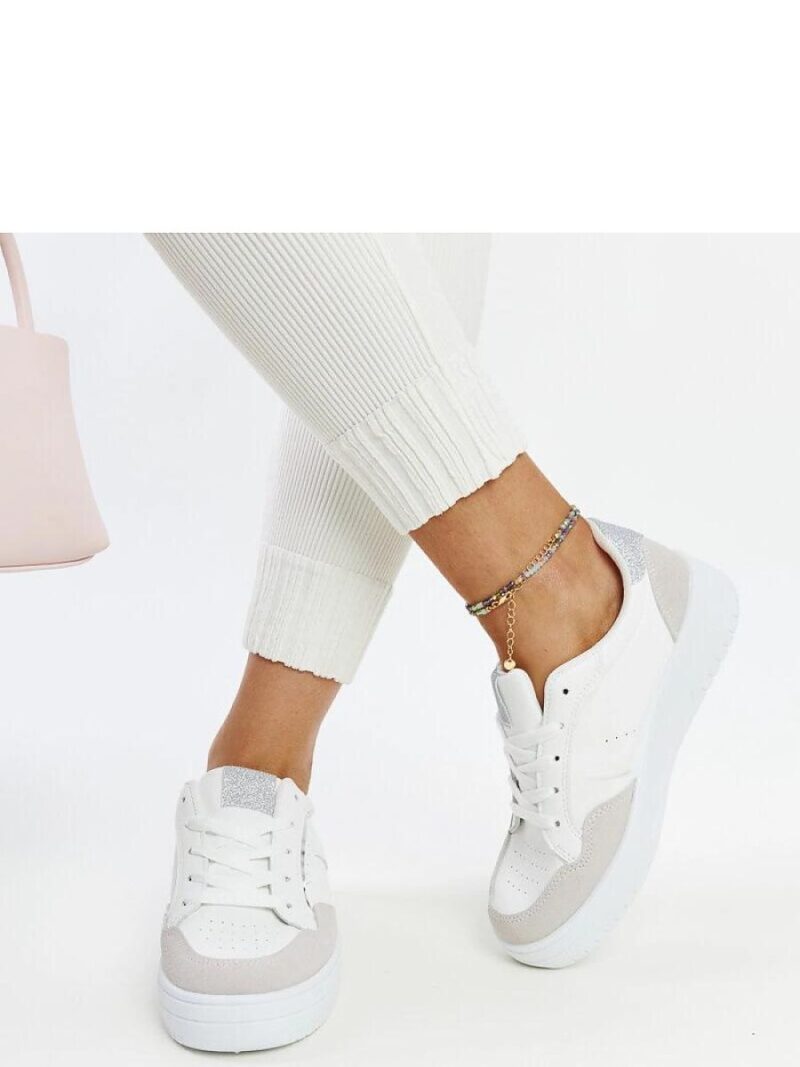 Białe-szare sneakersy na platformie Walda - Solea - obrazek 3
