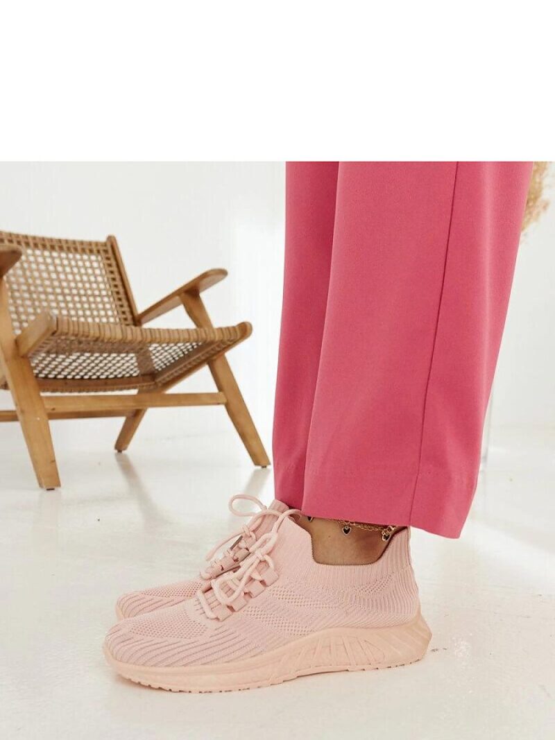 Różowe materiałowe sneakersy Ornella - Solea - obrazek 4