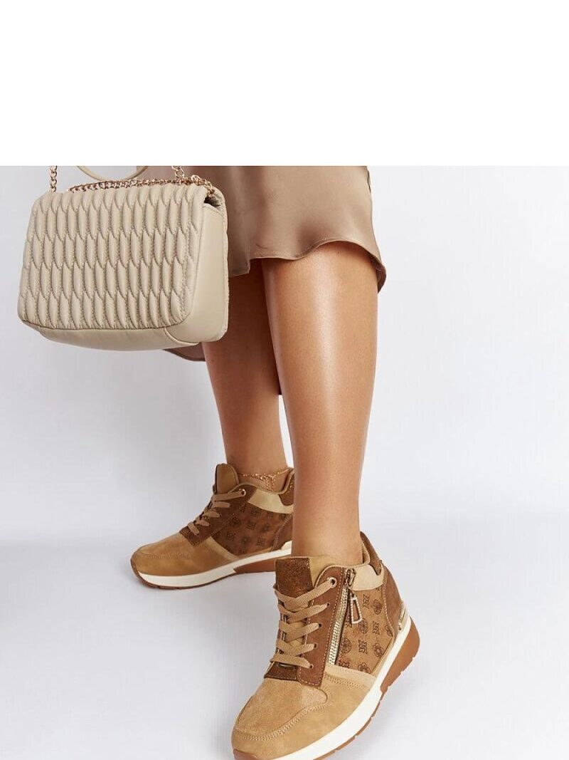 Brązowe sneakersy na koturnie Knoxville - Solea - obrazek 2