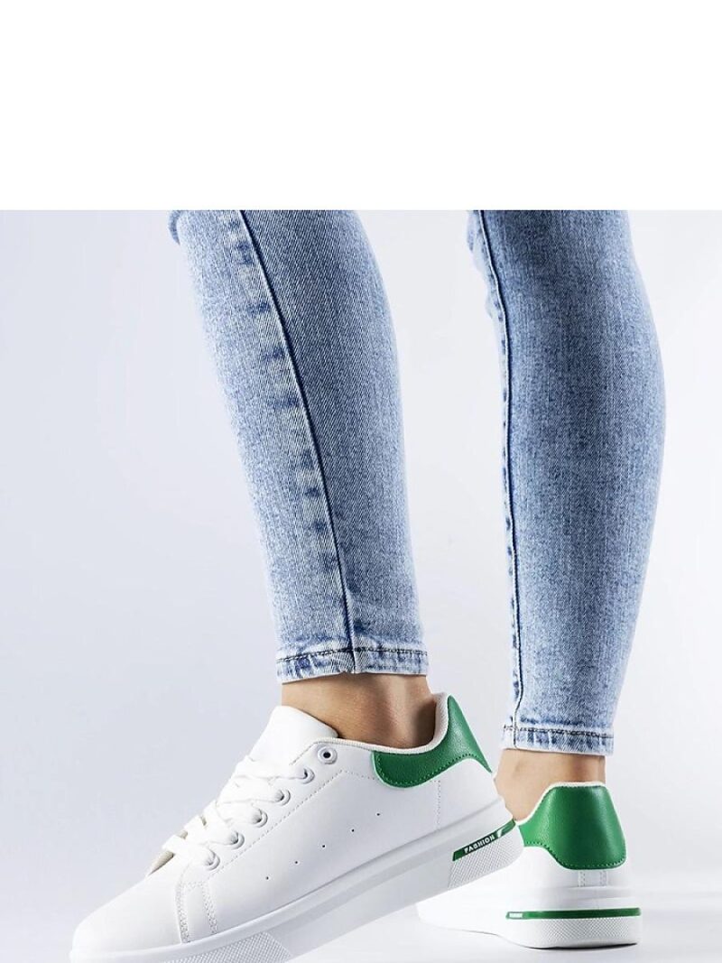 Biało-zielone sneakersy Leland - Solea