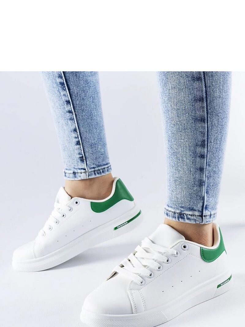 Biało-zielone sneakersy Leland - Solea - obrazek 2