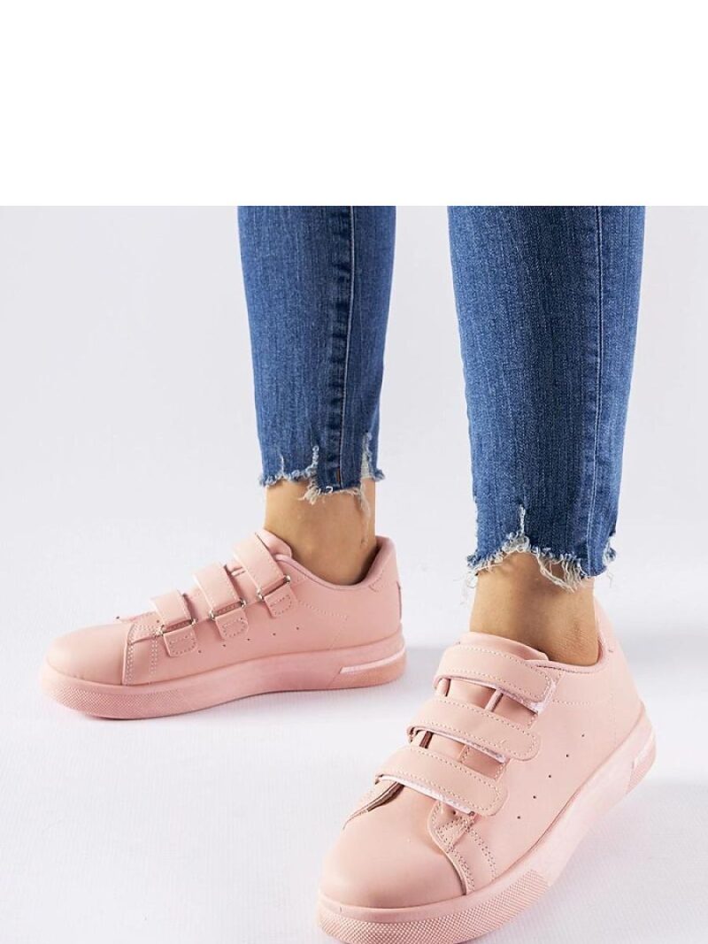 Różowe sneakersy zapinane na rzepy Paré - Solea - obrazek 2