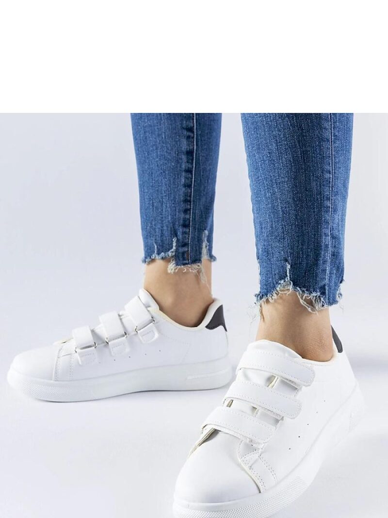 Białe sneakersy zapinane na rzepy Paré - Solea - obrazek 2