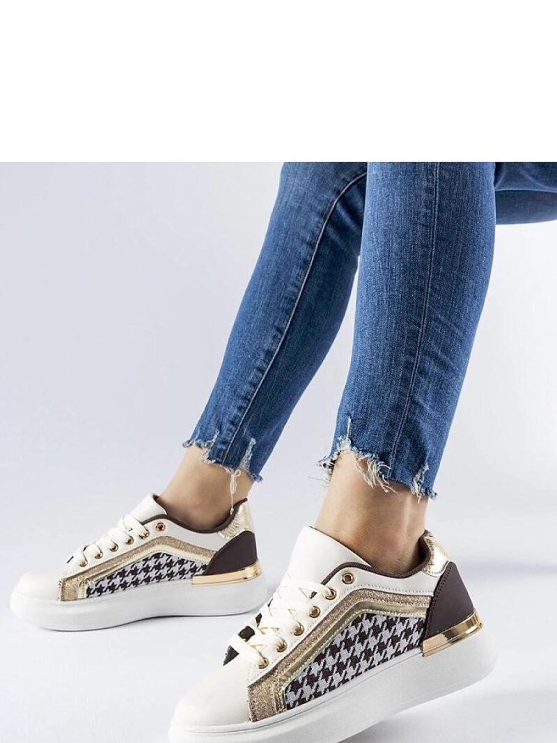 Brązowo-beżowe sneakersy z brokatem Briercliff - Solea