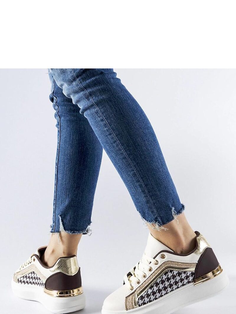 Brązowo-beżowe sneakersy z brokatem Briercliff - Solea - obrazek 2