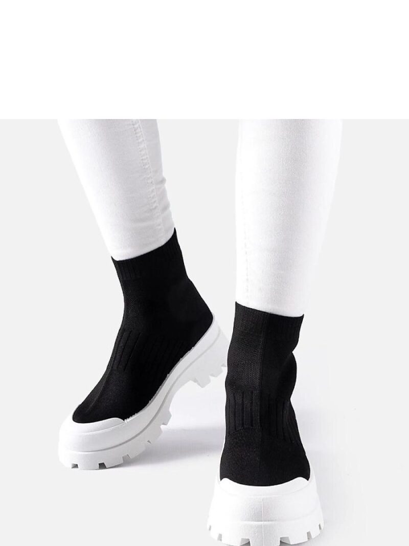 Czarne sneakersy z elastyczną cholewką Varden - Solea - obrazek 2