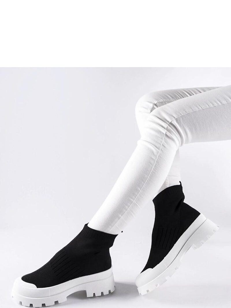 Czarne sneakersy z elastyczną cholewką Varden - Solea - obrazek 3