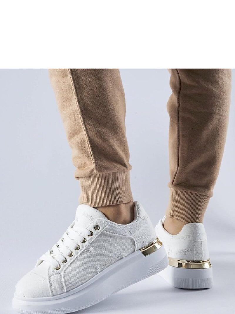 Białe sneakersy na platformie Ossona - Solea - obrazek 2