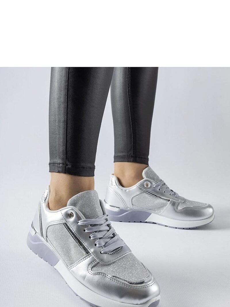Szare sneakersy z ozdobną nitką Facondo - Solea - obrazek 2