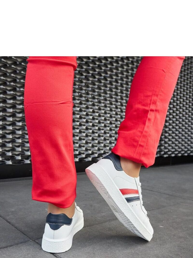 Białe skórzane wiązane sneakersy Camilla - Solea