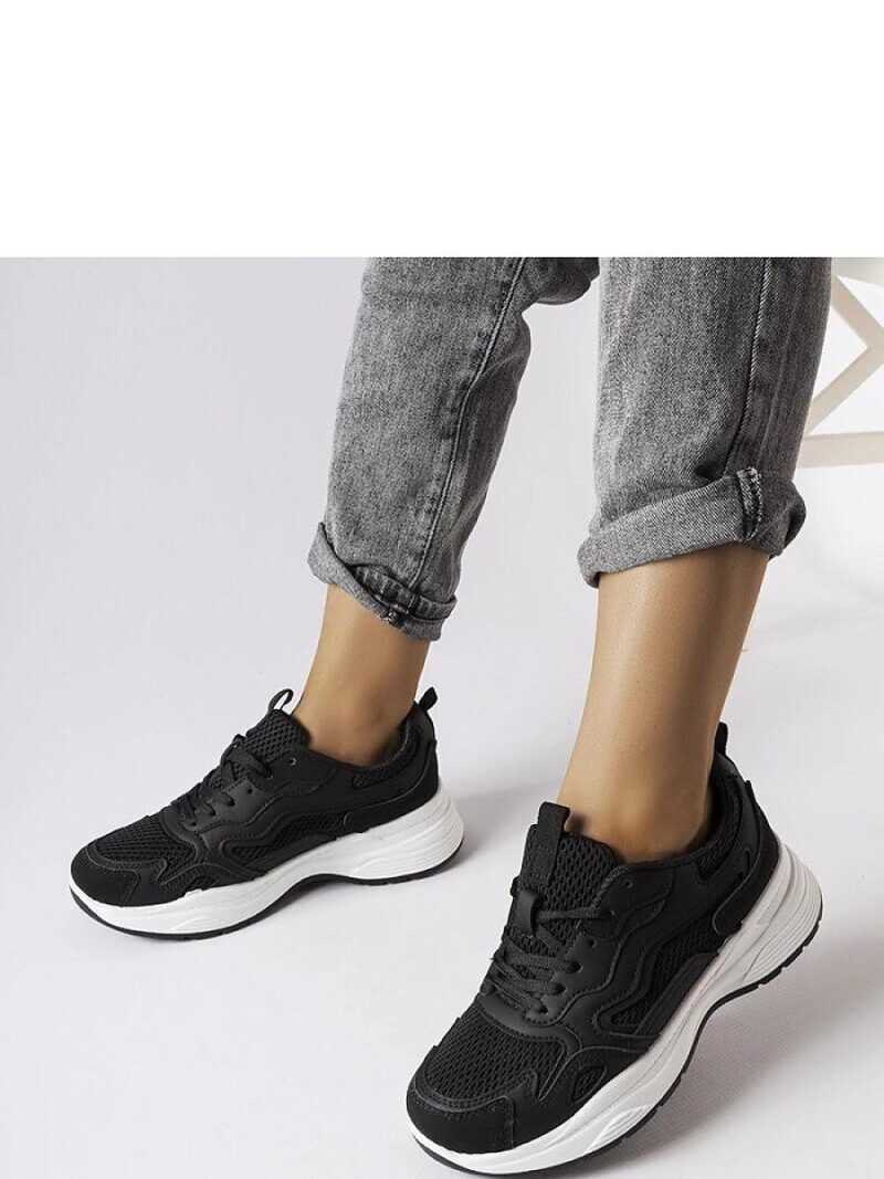 Czarne sportowe sneakersy Hollow - Solea - obrazek 3