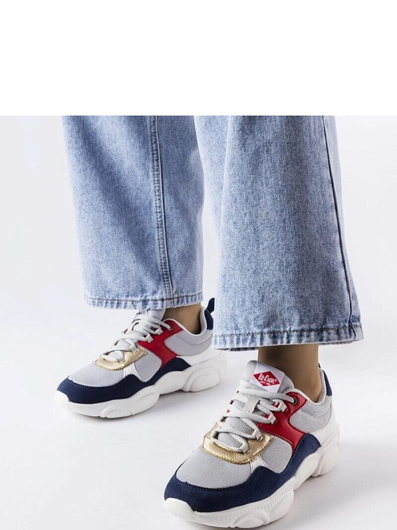 Damskie szare buty sportowe LCWL-20-39-032 - Solea - obrazek 2