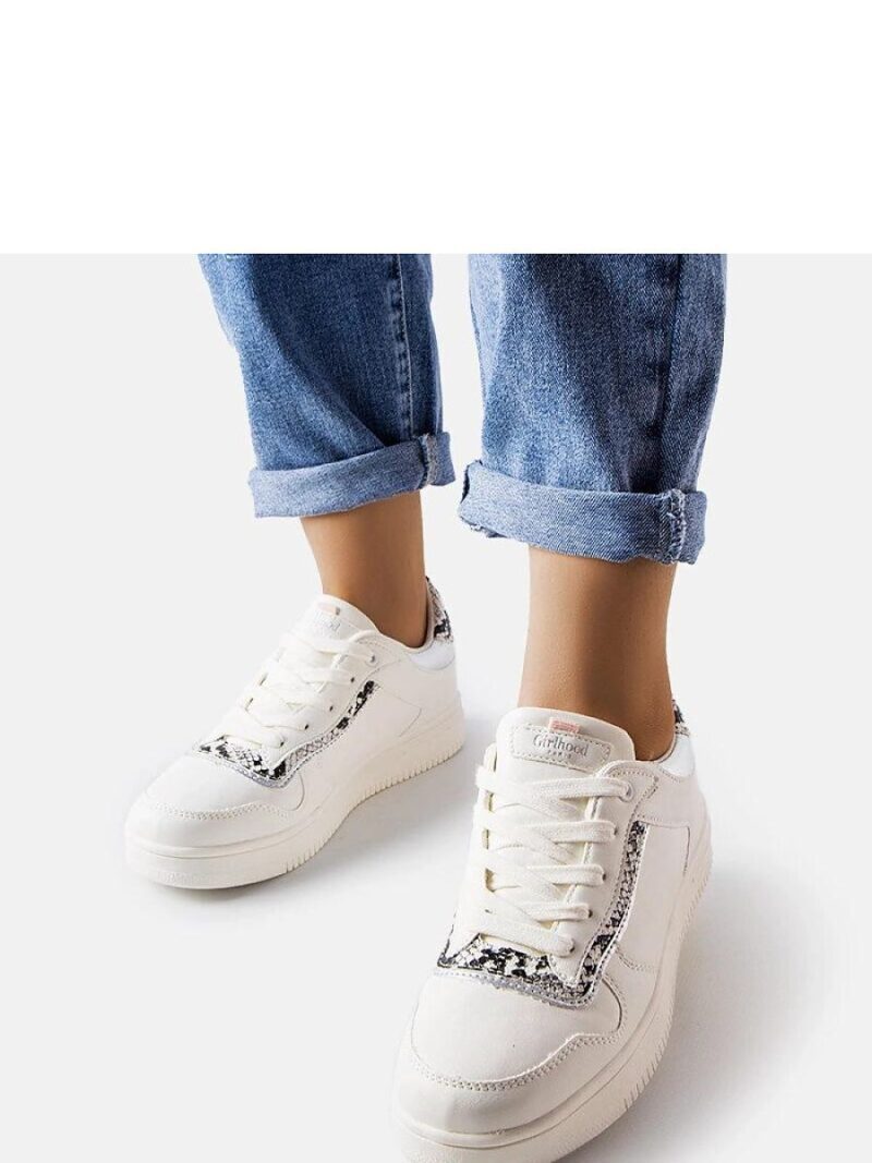 Białe sneakersy z eko skóry Nelma - Solea - obrazek 3