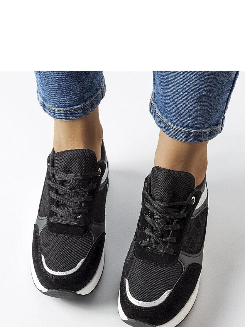 Czarne sneakersy ze wstawką Genovesee - Solea - obrazek 3