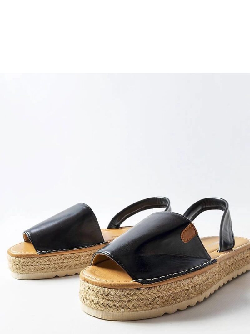Czarne espadryle na platformie Sadbera - Solea - obrazek 2