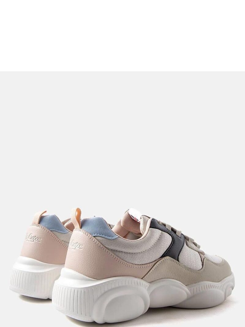 Beżowe buty sportowe damskie Lee Cooper LCWL-20-39-031 - Solea - obrazek 3