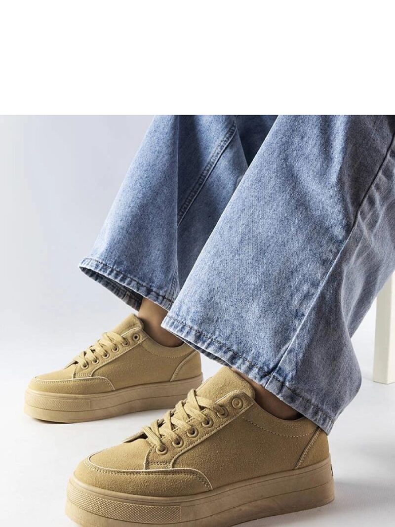 Beżowe sneakersy na platformie Amathymes - Solea - obrazek 2
