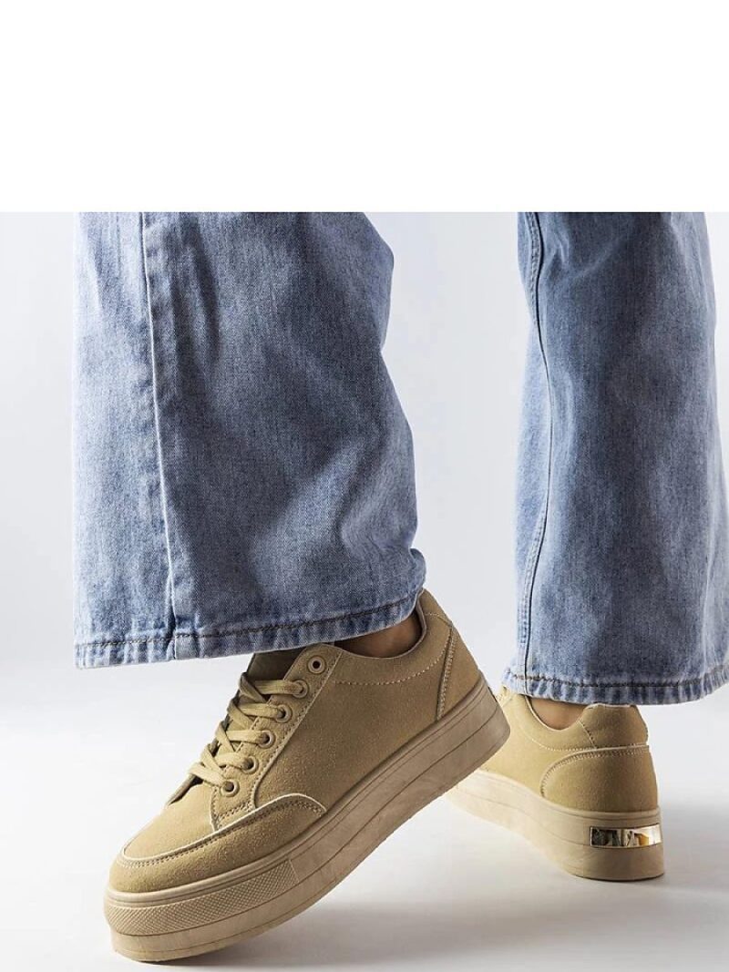 Beżowe sneakersy na platformie Amathymes - Solea - obrazek 3