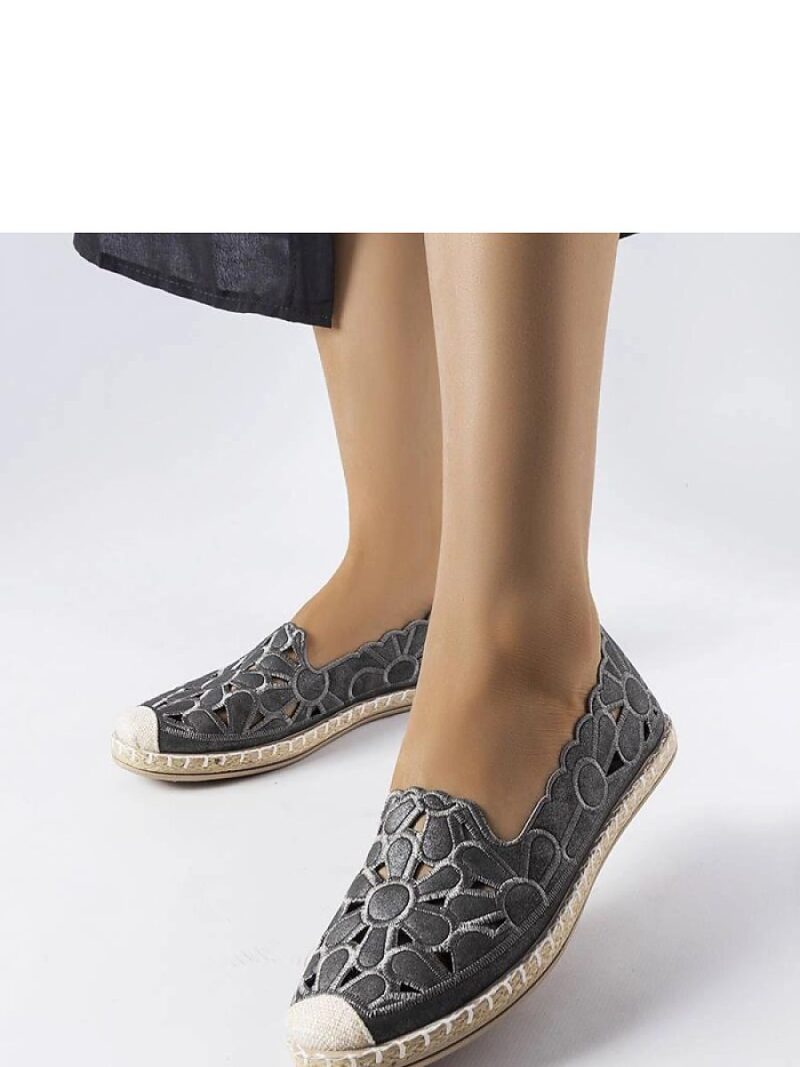 Szare ażurowe espadryle Lamarre - Solea