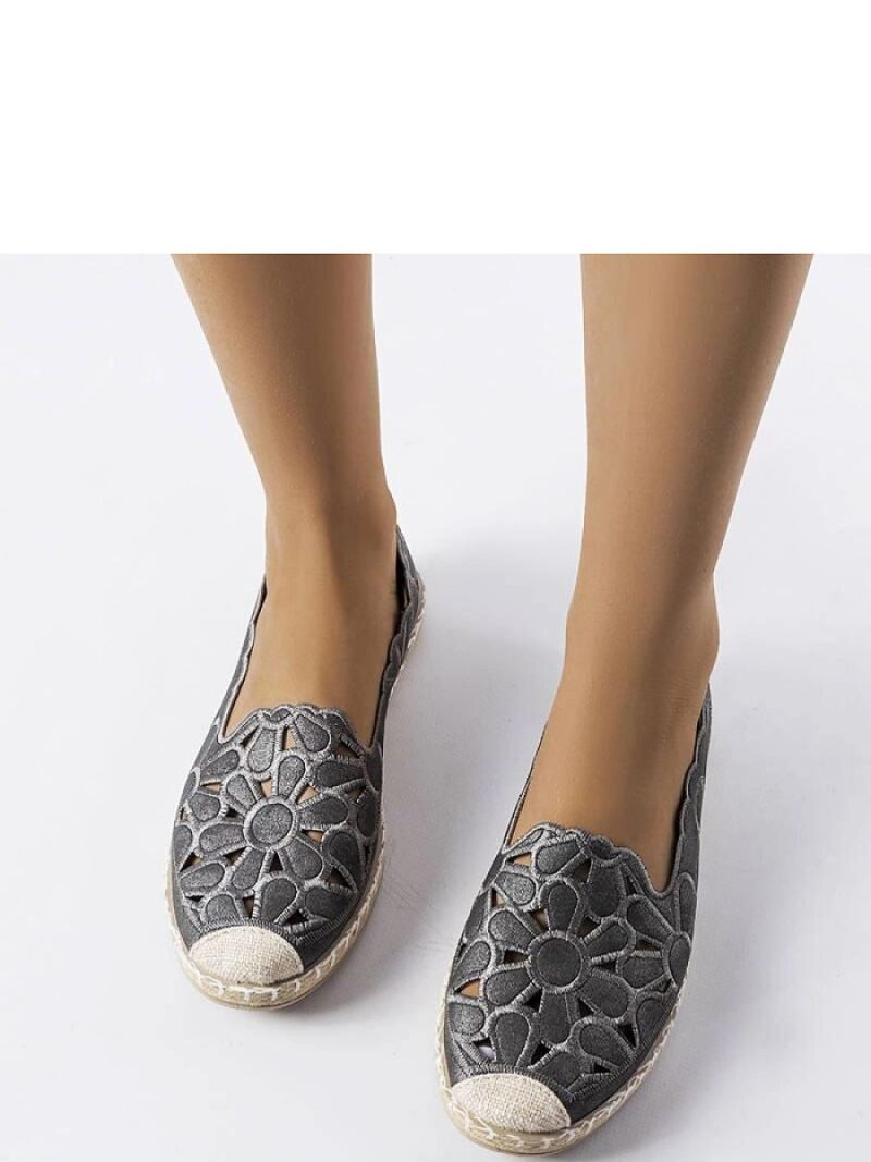 Szare ażurowe espadryle Lamarre - Solea - obrazek 3