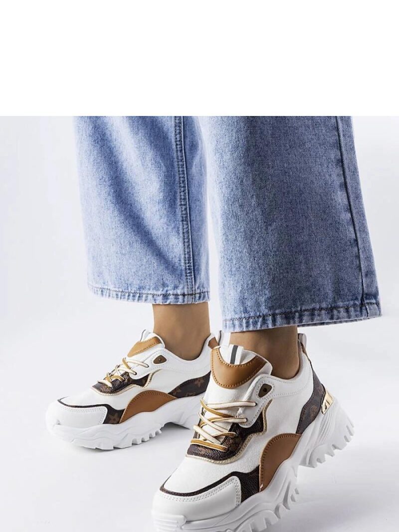 Białe sneakersy na nieregularnej podeszwie Alta - Solea - obrazek 2