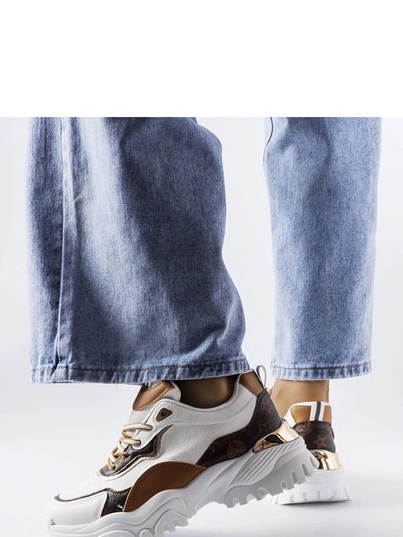 Białe sneakersy na nieregularnej podeszwie Alta - Solea - obrazek 3