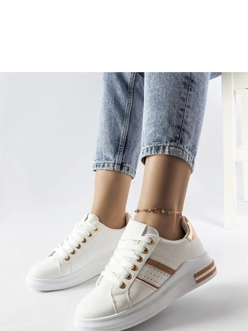 Białe sneakersy na platformie Lanoie - Solea - obrazek 2