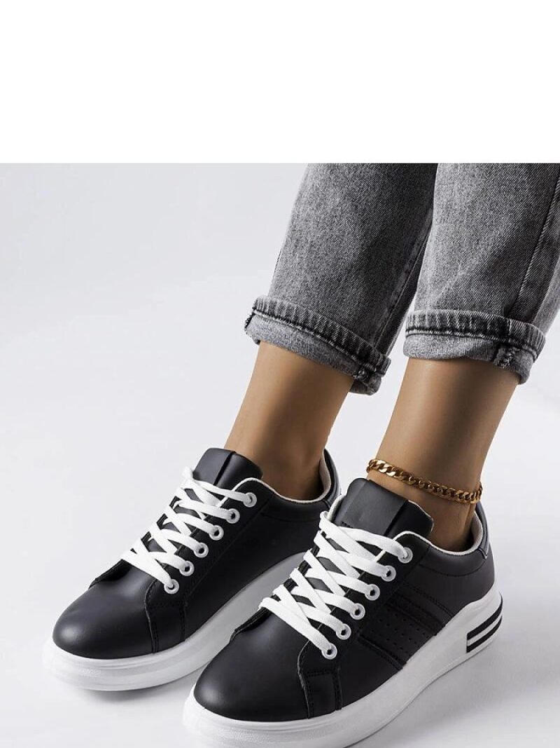 Czarne sneakersy na platformie Lanoie - Solea - obrazek 2